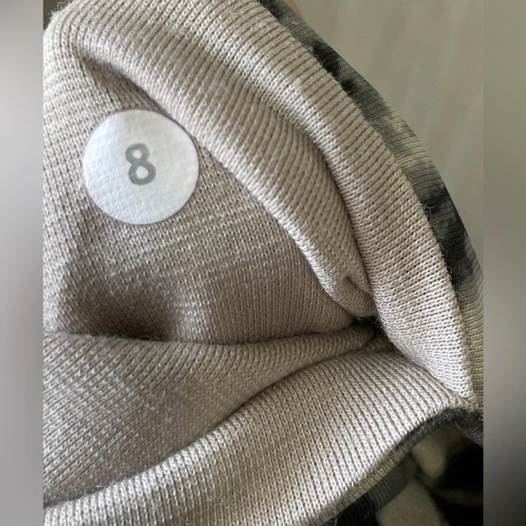 LULULEMON WUNDER UNDER MARBLE GRANITE BLACK MOJAVE CROP LEGGINGS PANTS SIZE 8 - Picture 5 of 6